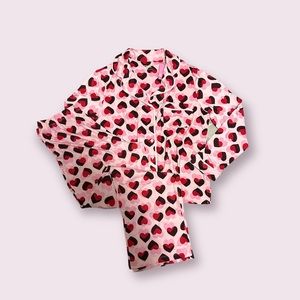 Kate Spade Heart Print Long Sleeve Pajama Set